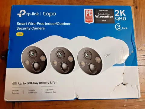TP-Link Tapo TC85 Smart Wire-Free Indoor/Outdoor 2K Security Cameras 3-Pack NEW