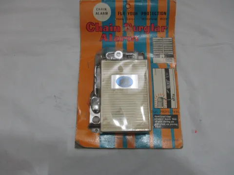 Vintage Chain Burglar Alarm Door/Window Chain Latch Door Alarm, Wireless/2 AA