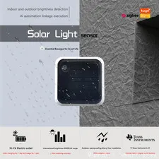 Tuya Zigbee Solar Light Sensor - IP65 Waterproof Outdoor Brightness Detector wit