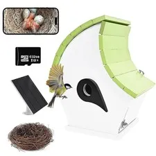 Solar Powered 1080P HD Outdoor Birdhouse Camera Auto Capture Wireless Bird