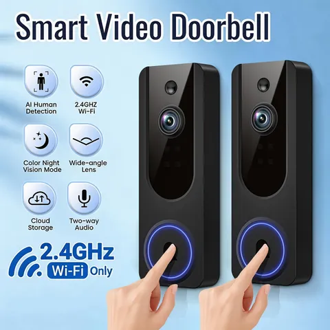 Wireless Video Doorbell Camera with Wide-Angle View