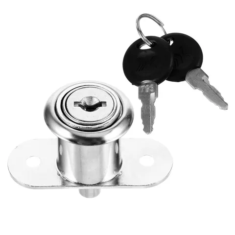 Versatile Zinc Alloy Cabinet Lock Glass Door Lock with Keys for Tool Cabinets