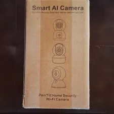 Smart AI Camera 1080p Indoor Wi‑Fi Pan/Tilt Motion 2‑Way IR Night Cloud Brown