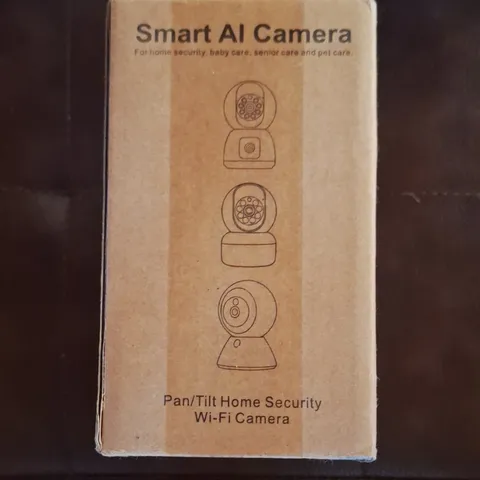 Smart AI Camera 1080p Indoor Wi‑Fi Pan/Tilt Motion 2‑Way IR Night Cloud Brown