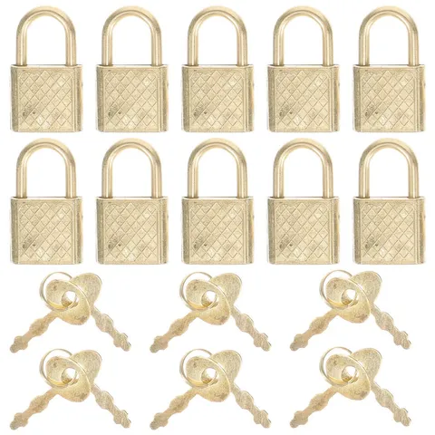 10 Pcs Zinc Alloy Padlock Practical Luggage Small for