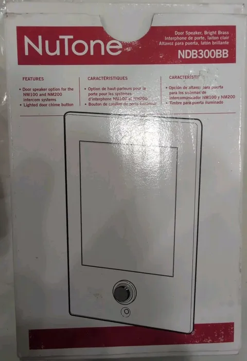 NuTone® NDB300BB Bright Brass Door Speaker for NM-Series Radio-Intercom Systems