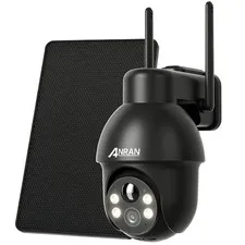 ANRAN 3MP WiFi Security Camera Solar Battery Powered Wireless Color Night Vision