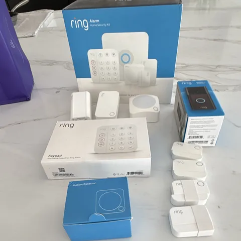 Ring Alarm Home Security Kit Complete System, Keypad, Motion, Extender, White
