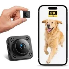 Shibet Mini Camera, Home Security, 2K WiFi with Free Cloud, Black, MSRP $39