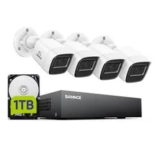 8CH 1080P Security Camera System DVR and 4x2.0MP Indoor Outdoor IP66 Weatherp...
