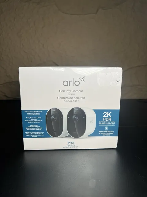 NEW Arlo Pro 6 2K HDR Security Cameras 2-Pack 160° View Wire-Free Smart Home