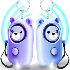 Personal Alarm Safe Sound for Women Kids Elders, 2 Pack Cute 130Db Loud Siren Sa