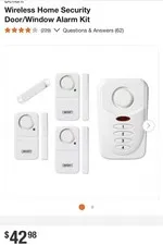 Defiant Wireless Home Security Door & Window Alarm Kit 3 Sensors White New