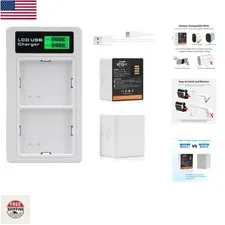 High Capacity 4800mAh 2-Pack A-4a Batteries for Arlo Cameras with Charger