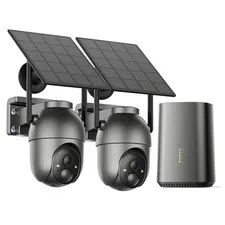 - 4MP Security Cameras Wireless Outdoor Home System, 2-Cam Kit, No Subscripti...