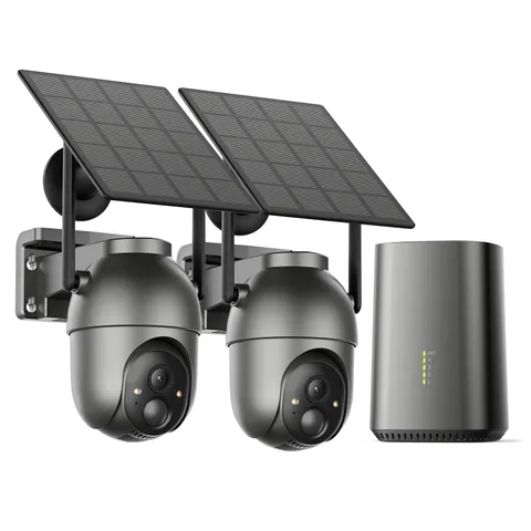 - 4MP Security Cameras Wireless Outdoor Home System, 2-Cam Kit, No Subscripti...