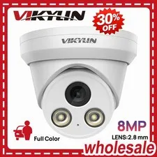 Vikylin 4K 8MP POE Camera Outdoor F1.0 Full Color IP Camera ONVIF Indoor NDAA
