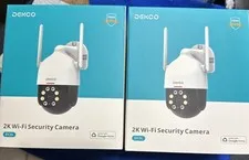 DEKCO 2K Security Cameras Outdoor 2Pack, WiFi Outdoor Security Pan-Tilt 360°