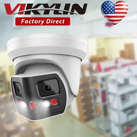 Vikylin Smart Color+IR 180degree 8MP Panoramic IP Camera light Audio Alarm Onvif