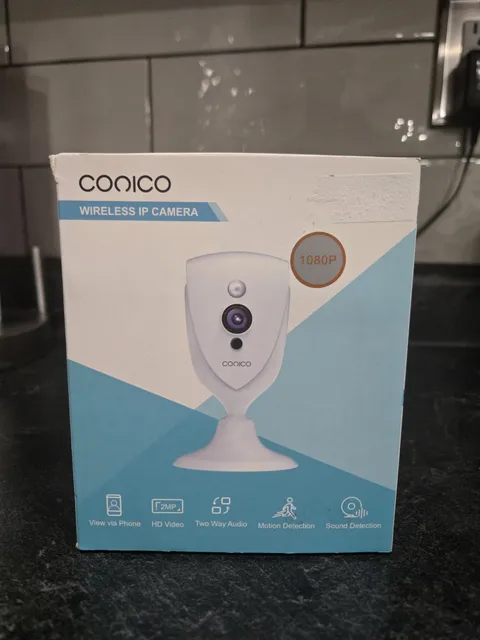 CONICO 1080P Wireless IP Security Camera WiFi 2-Way Audio Night Vision Open Box