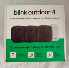 Blink Outdoor 4 1080p Wi-Fi Outdoor 3-Camera Security System Black Live View