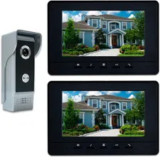 Video Intercom System, 7 Inches Video Doorbell Door Phone System, Wired Video Do