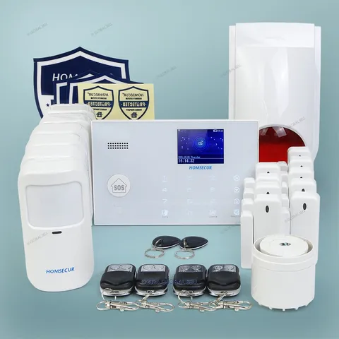 HOMSECUR LCD Wireless 4G WIFI Burglar Intruder Alarm System+Pet-Immune/Friendly