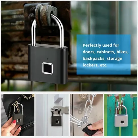 Rechargable Smart Fingerprint Padlock