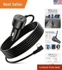 Dual Port 11.5FT Dash Cam Power Adapter - Compatible with Redtiger & More