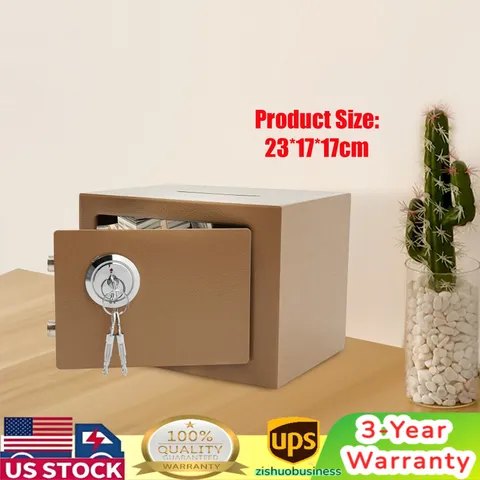 Mini Safe Box, Coin operated Security Box with Mechanical Keys Q235 Steel