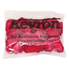 Red Plastic Key Tags  -Bag Of 50- FREE POST