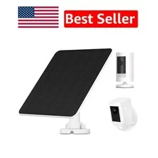High-Efficiency Solar Panel for Ring Cameras - 9.8ft Cable & Adjustable Mount