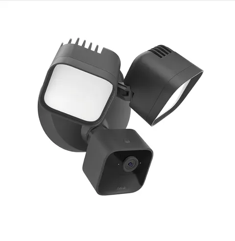 Blink Wired Floodlight Camera - Smart security camera, 2600 lumens, HD Black