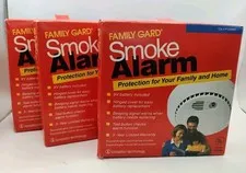 Smoke Detector/ Alarm # FG888D Vintage 1999 Family Gard NOS Lot Of 3