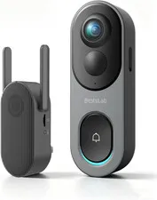 5MP Wireless Video Doorbell Camera,180° Head-To-Toe View, AI Motion Detection, V