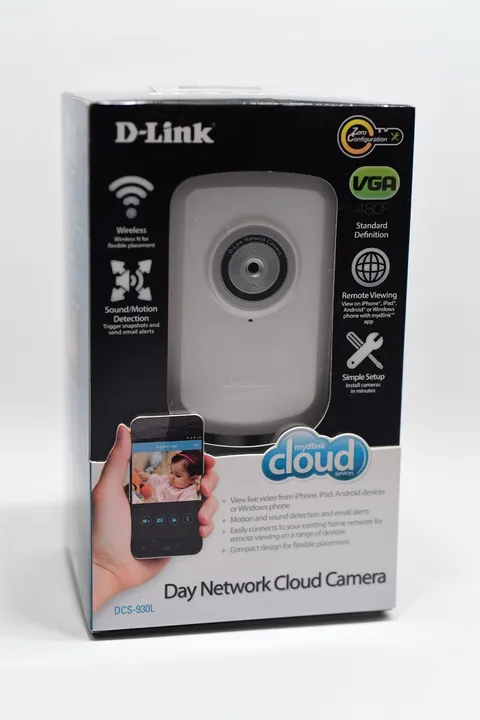 D-Link DCS-930L Network Camera Wi-Fi Home Security Remote Viewing App Wireless