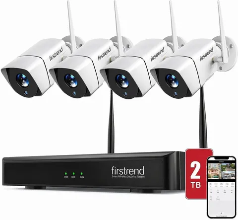 (2026 New)  Wifi Wireless Security Camera System, Wireless NVR System with 4Pcs