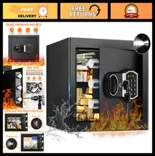 Fireproof Safe Box 1.3 Cubic Feet - Security Anti-Theft, Digital Keypad, Waterpr