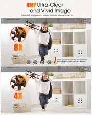 4MP Indoor Security Camera,360°Pet Camera Indoor,Baby Monitor with Phone App,...