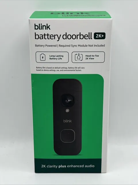 Blink Battery Doorbell 2K+ (Newest Model)—Wireless Video Doorbell, Night Vision