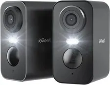 2PCS ieGeek Outdoor Security Camera Wireless 2K Home WiFi Battery CCTV System