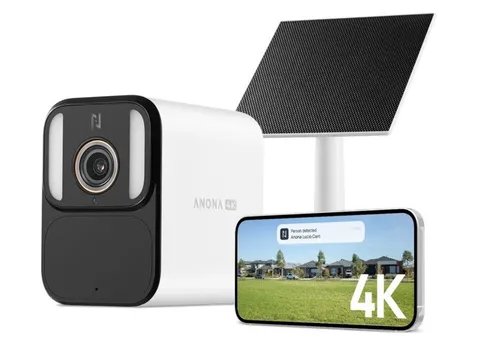 Anona Aurora Solar Security Camera Set 4K Ultra HD Alexa Google Home