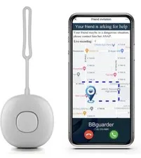 BBguarder Smart Self-defense Pendant Alarm Emergency Self Defense Gray