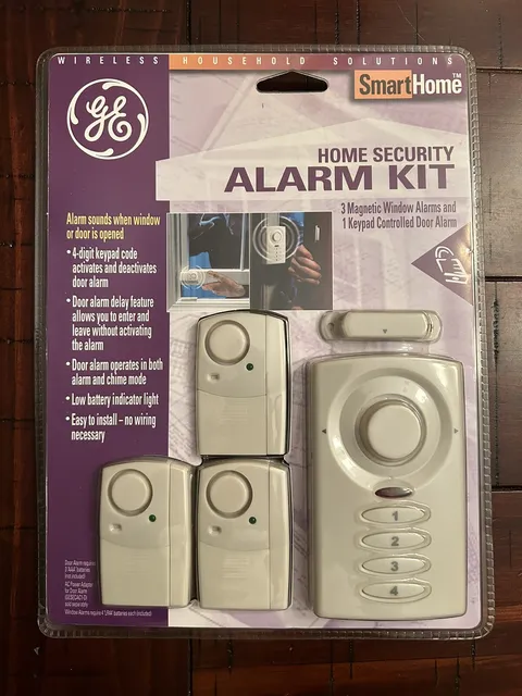 GE Home Security Alarm Kit System Battery Operated Easy Install Smart Home-NEW!
