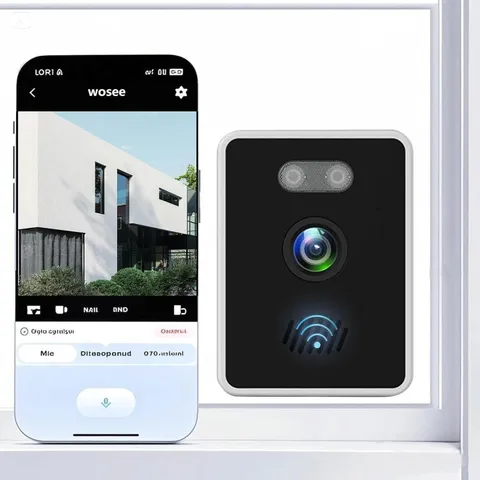 WHITE - COWWOLF 5MP 2K WINDOW SECURITY CAMERA WIFI INDOOR COLOR NIGHT VISION