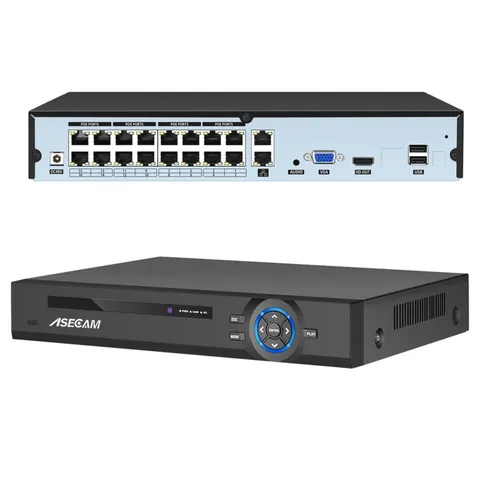 POE H.265 16 Channel 4K 8MP NVR with AI Face Detection - Ultra H Video Surveillance
