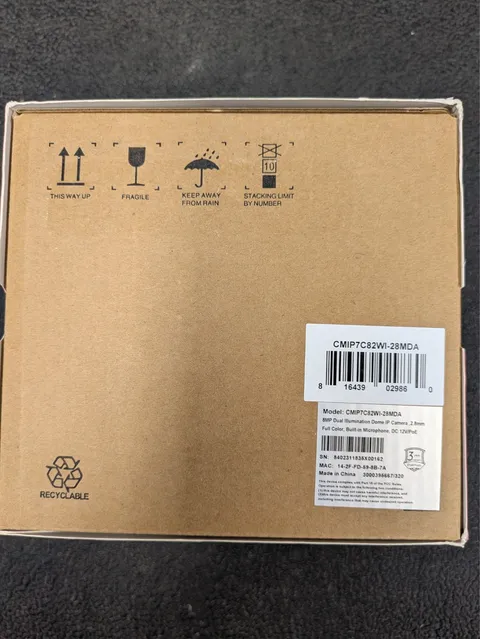 LTS CMIP7C82WI-28MDA IP 8MP 2.8mm Dual Illumination 24/7 Color WDR Mic Dome Came