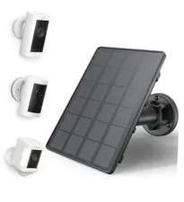 EcoShield Solar Panel Battery for Ring Outdoor Camera —  4W Solar Powered