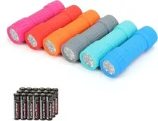 EverBrite 6-Pack Mini LED Flashlights with 18 AAA Batteries Included, Multi-Colo