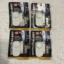 Set Of 4 Home Alert System 90 db Piercing Sound Easy To Install On Your Door